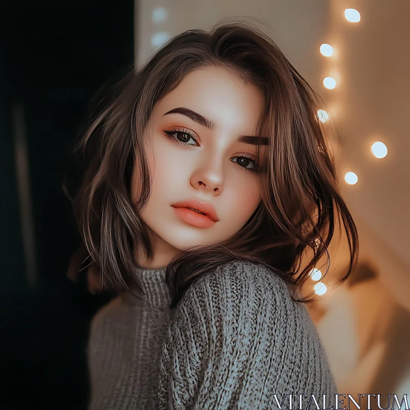 Warm and Cozy Female Portrait