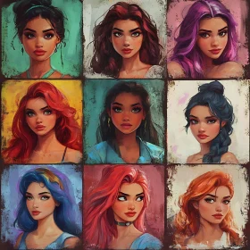 Diverse Expressions in Women's Portraits