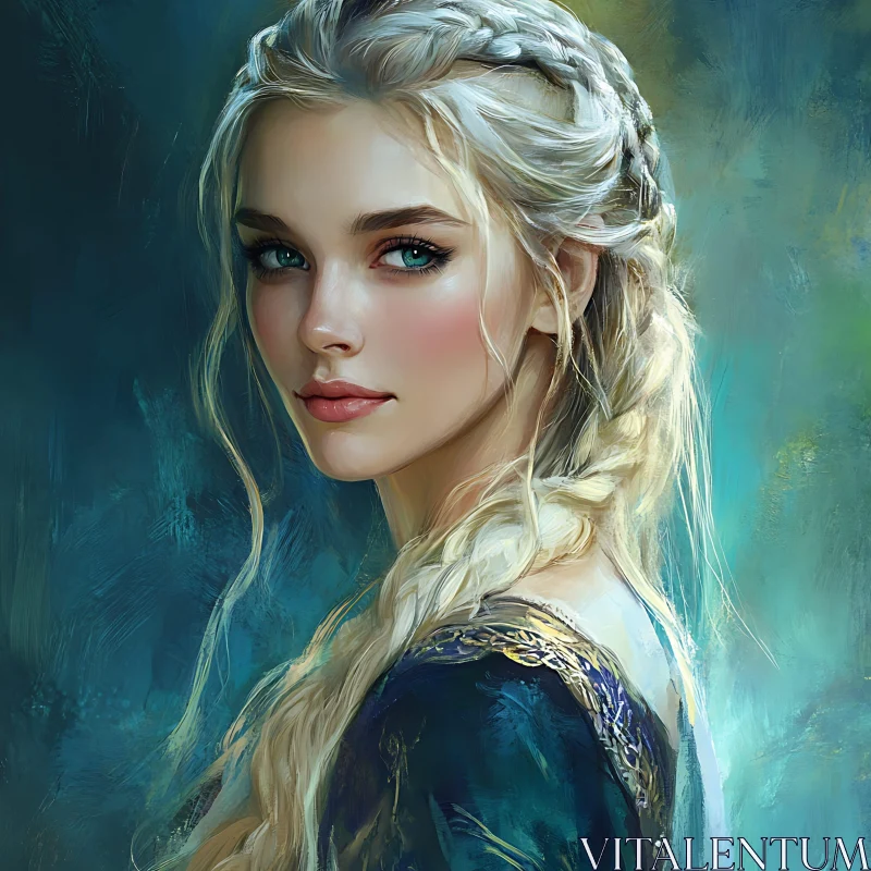 Fantasy Portrait of a Woman with Stunning Features AI Image