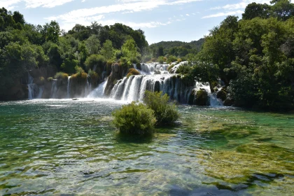 Serene Waterfall Landscape in Croatia