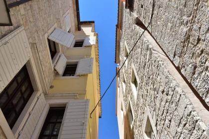 Architectural Facades Under Blue Sky