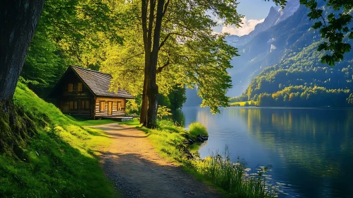 Tranquil Cabin by the Lake with Mountain Views