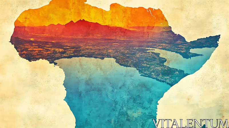 Colorful Africa Landscape Art