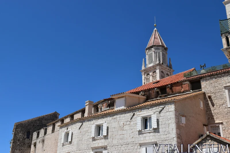 Charming Stone Buildings in Croatia Free Stock Photo