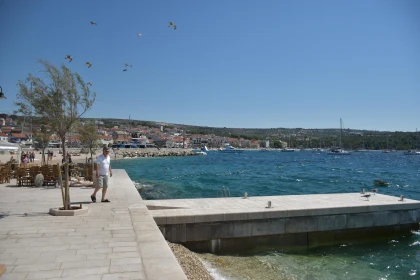 Charming Harbor in Croatia under Blue Skies