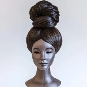 Serene Bronze Mannequin with Elaborate Hair Bun