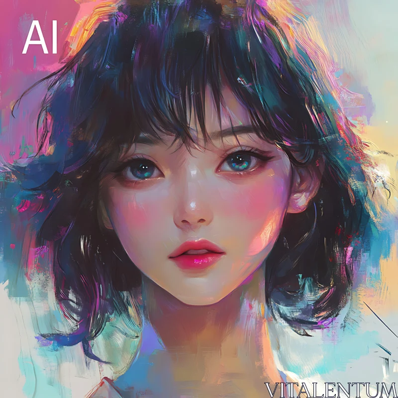 Captivating Portrait of a Dreamlike Girl AI Image