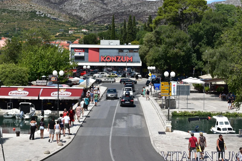 Bustling Croatian Urban Landscape Free Stock Photo