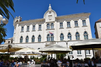 Croatian Marble Building and Outdoor Cafe