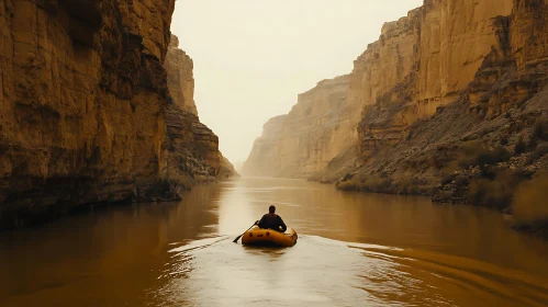 Rafting Journey in Serene Canyon Waters