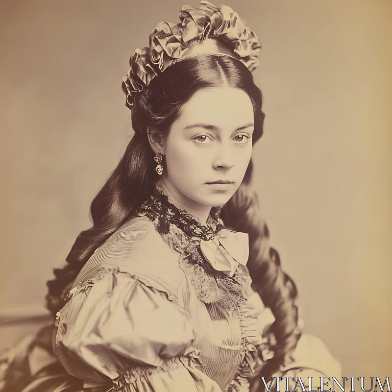 Historical Victorian-Era Woman Portrait Historical Victorian-Era Woman Portrait