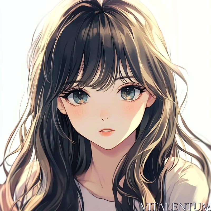 Stunning Anime Girl Illustration AI Image