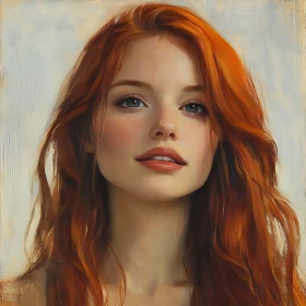 Red-Haired Woman with Gentle Expression