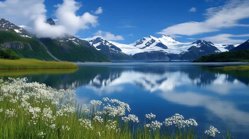 Majestic Mountain Reflections in Serene Lake