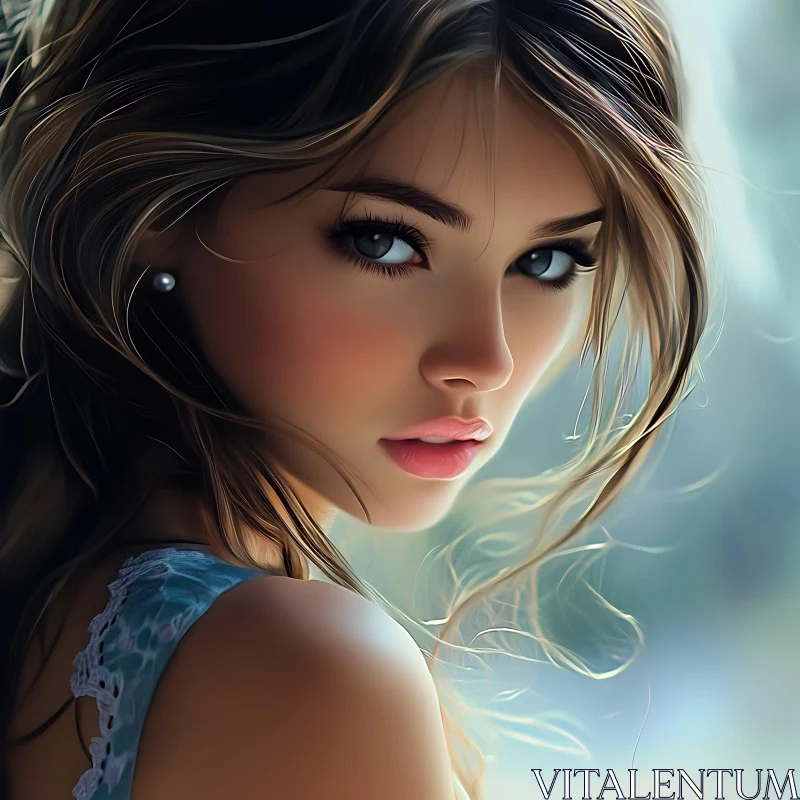 AI ART Detailed Portrait of a Beautiful Woman