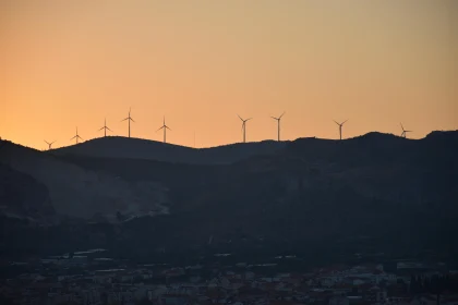 Sunset Windmills