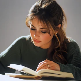 Woman Reading a Book