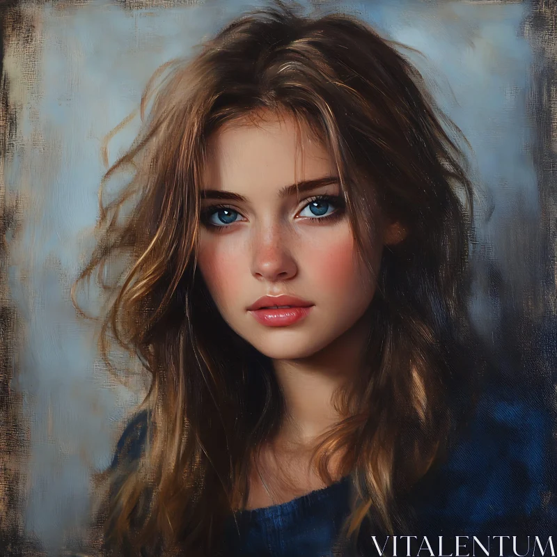 AI ART Captivating Painting of a Young Woman