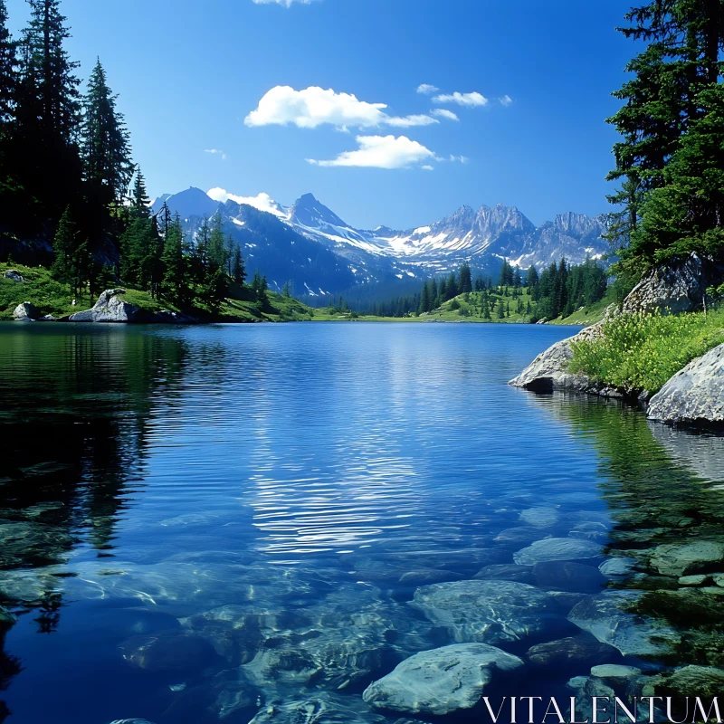 Crystal Clear Lake with Mountain Views Crystal Clear Lake with Mountain Views