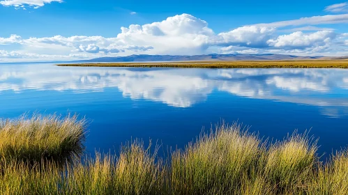Serene Lake with Mountain Reflections