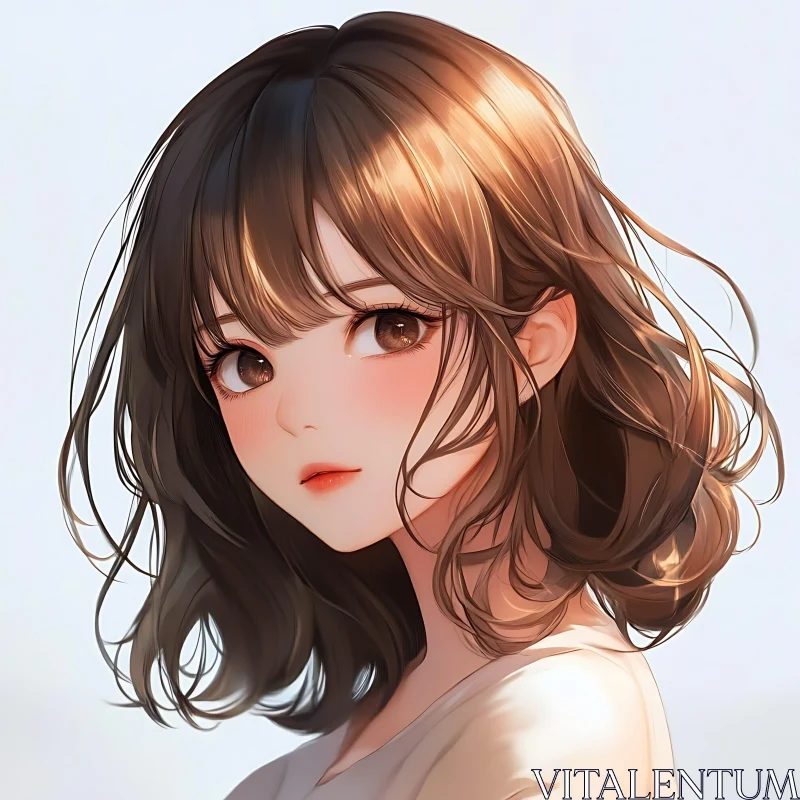 Expressive Anime Girl Illustration