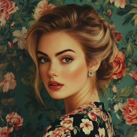 Vintage-Inspired Elegant Female Portrait