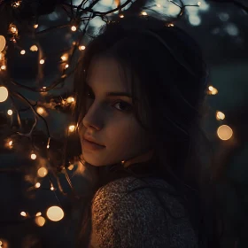 Mystical Evening Lights Portrait