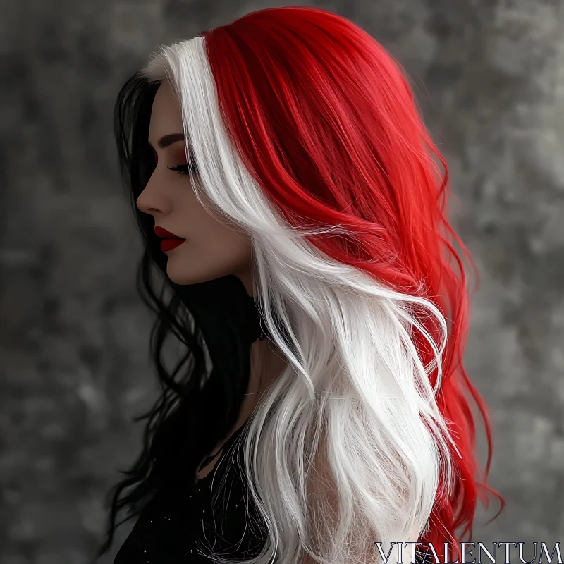 Elegant Hair Color Trends AI Image