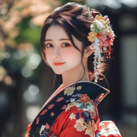 Japanese Kimono Beauty Portrait