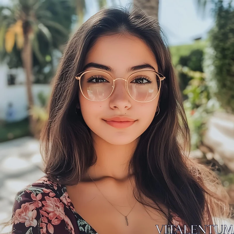 AI ART Portrait of a Woman in Glasses