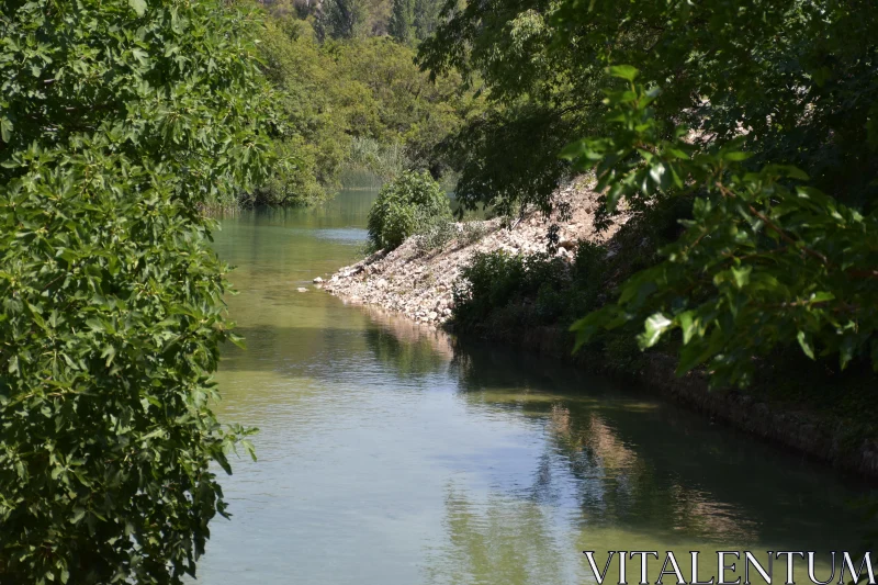 PHOTO Calm River and Verdant Surroundings