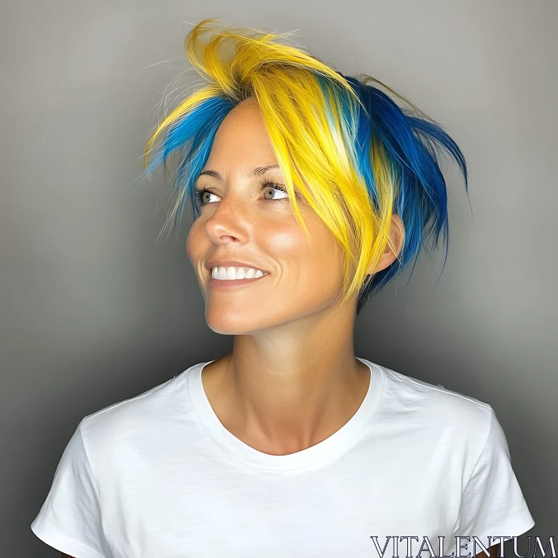 AI ART Colorful Short Hair - Edgy Look