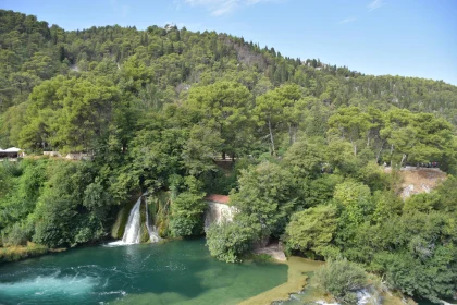 Serene Landscape of Krka's Waterfalls