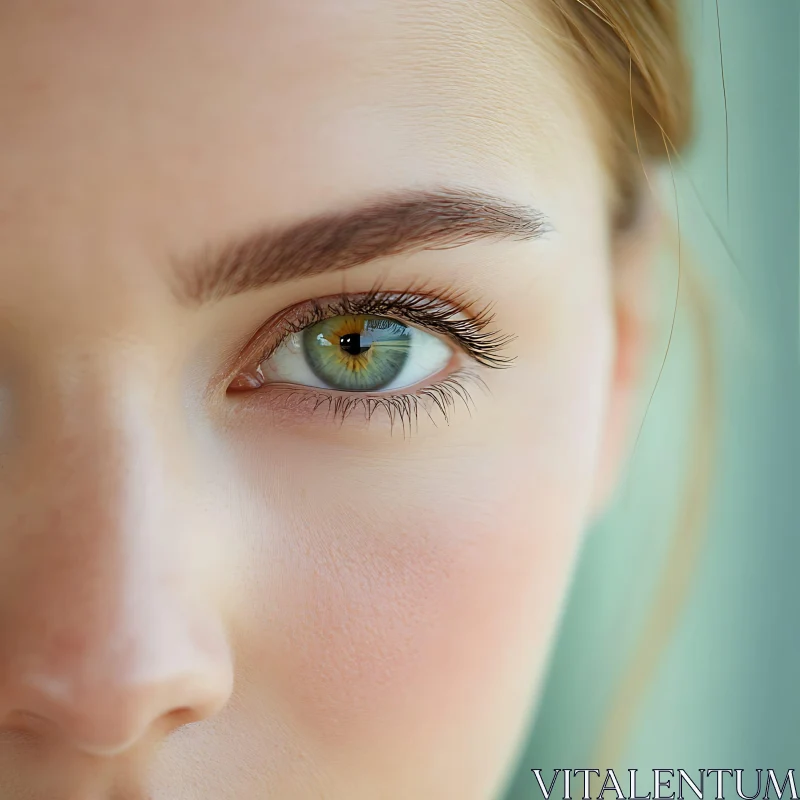 Detailed Woman's Eye AI Image