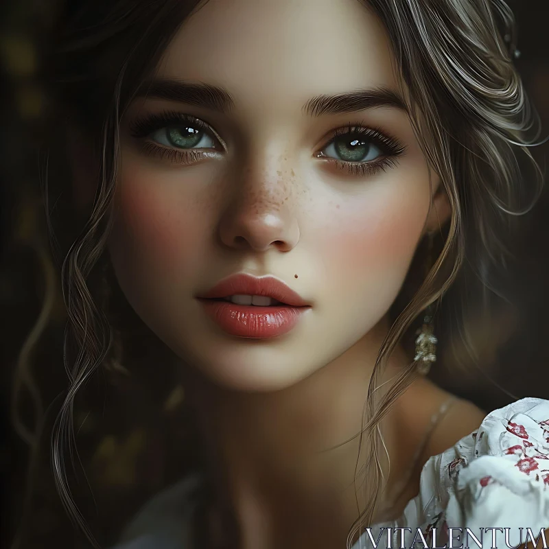 AI ART Captivating Female Portrait Study