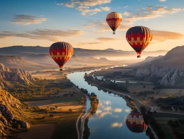 Majestic Hot Air Balloons at Dawn