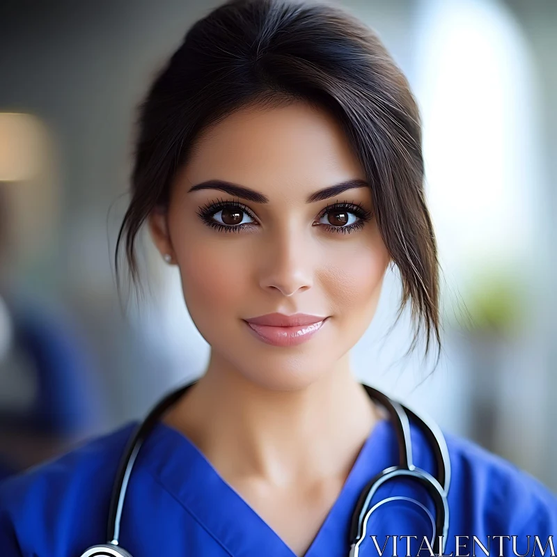 Healthcare Professional - Nurse Portrait AI Image