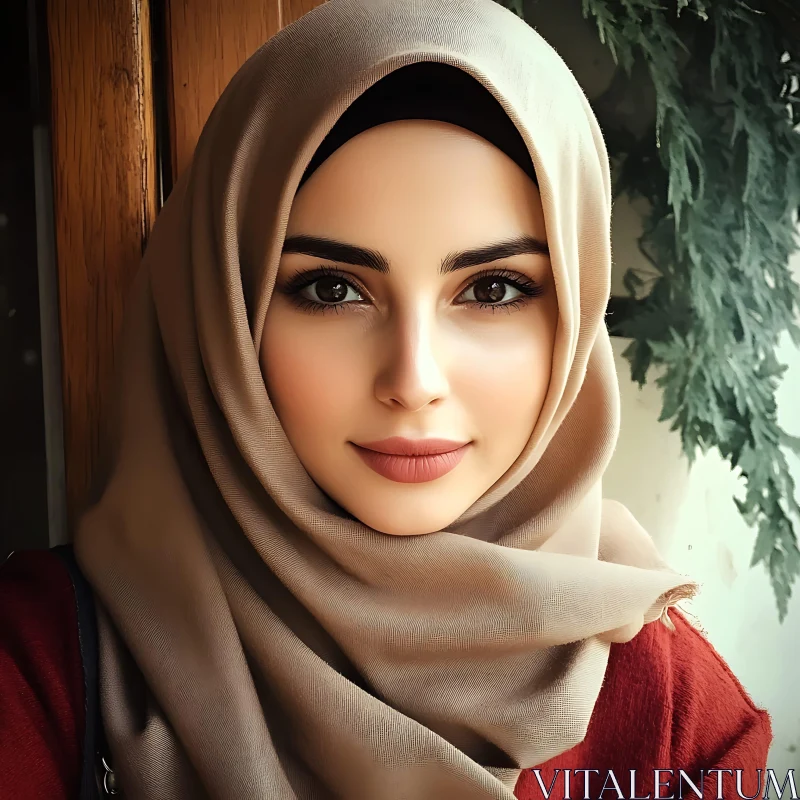 Beautiful Woman in Hijab - Portrait Photography AI Image