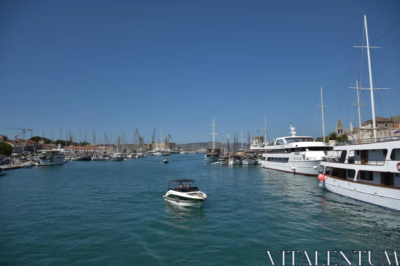 Picturesque Coastal Harbor View Free Stock Photo