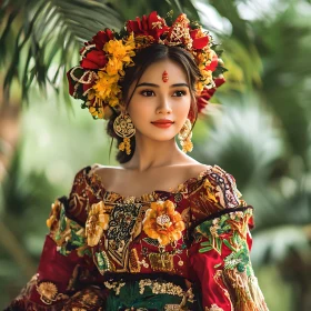 Cultural Portrait of Woman in Traditional Dress