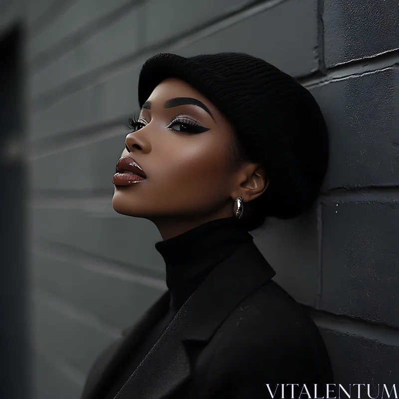 Urban Elegance: Woman in Black