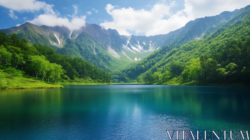 Peaceful Lake and Forest Landscape