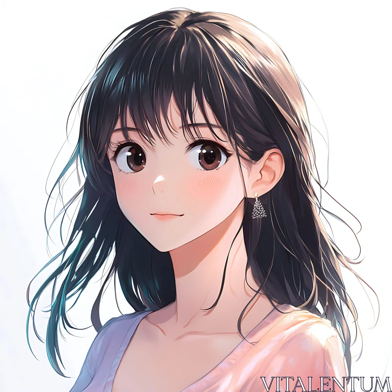 Stunning Anime Illustration of a Woman AI Image