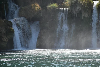 Cascading Waters Amidst Nature