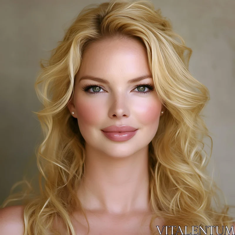 AI ART Beautiful Blonde Woman Portrait