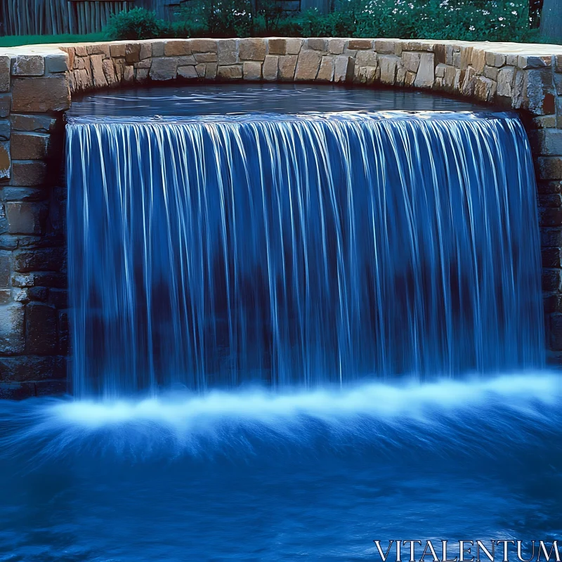 AI ART Serene Cascading Waterfall