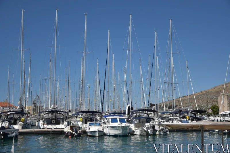 Scenic View of Yachts in Croatian Marina Free Stock Photo