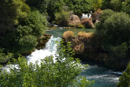 Peaceful Cascading Waters in Nature