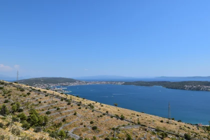 Tranquil Seascape with Rolling Hills