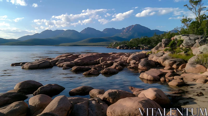 Tranquil Lake and Mountain View AI Image